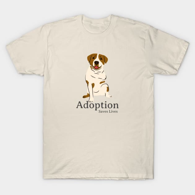 Adoption Saves Lives Rescue Dog T-Shirt by Classic & Vintage Tees